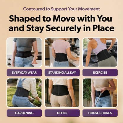 Women's Premium Lumbar Back Brace for Lower Back Pain and Posture Support