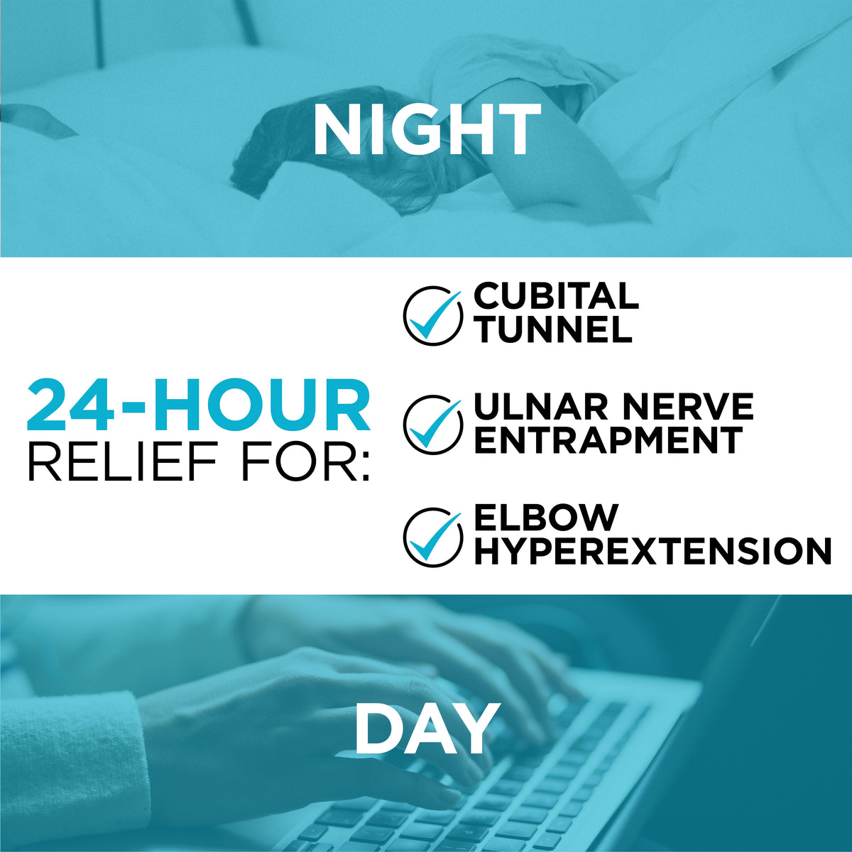 Cubital Tunnel Syndrome Brace | Elbow Splint for Radial or Ulnar Nerve Entrapment Treatment