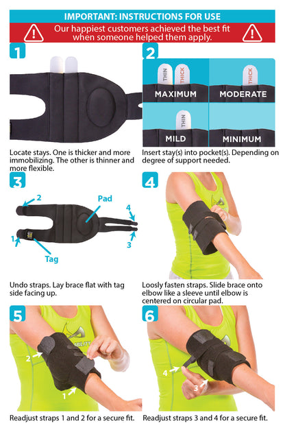 Cubital Tunnel Syndrome Brace | Elbow Splint for Radial or Ulnar Nerve Entrapment Treatment