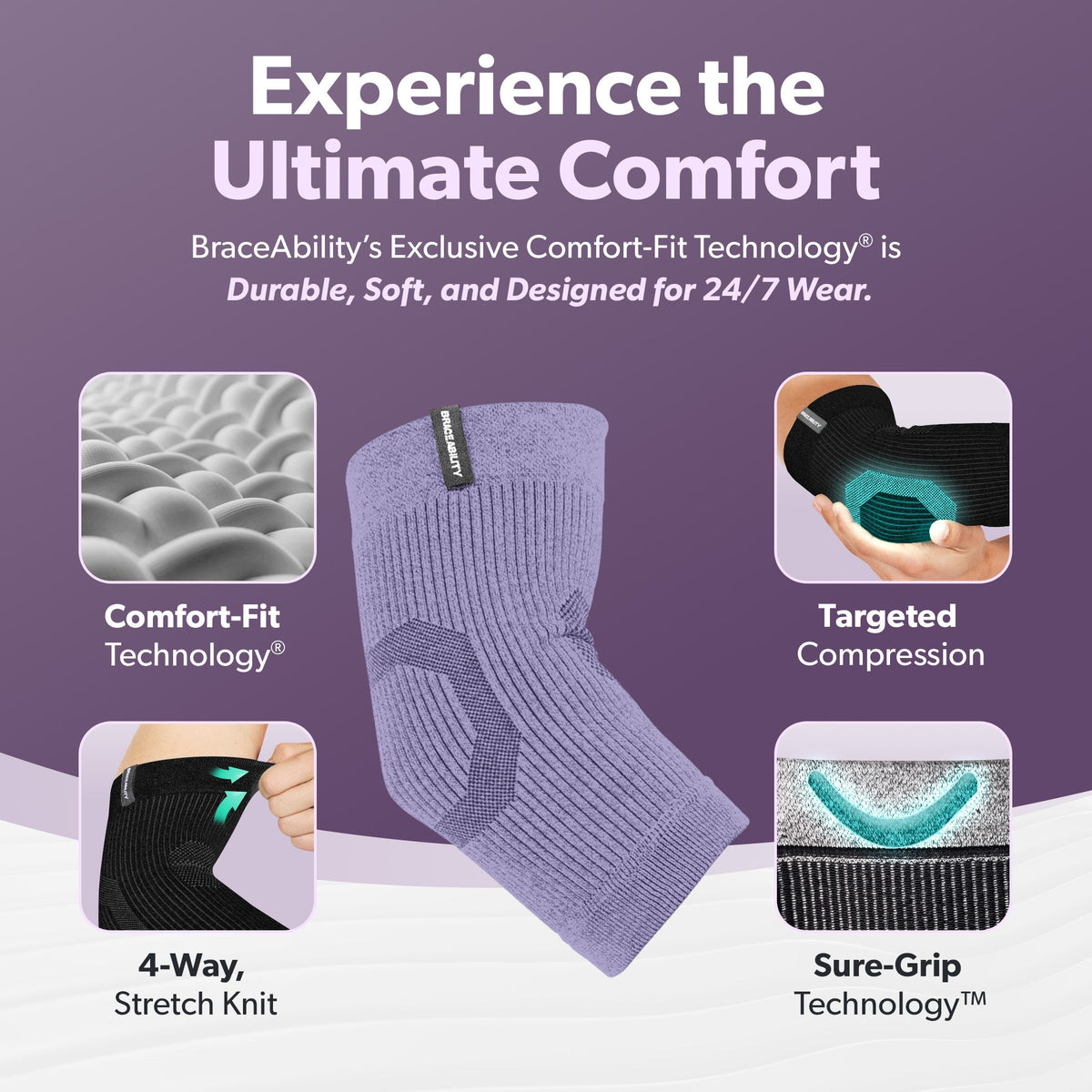 Comfort Elbow Sleeve – Lightweight Compression Support for Elbow Pain, Tendonitis, Arthritis and Injury Recovery