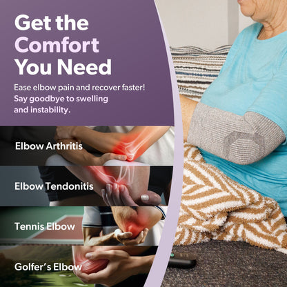 Comfort Elbow Sleeve – Lightweight Compression Support for Elbow Pain, Tendonitis, Arthritis and Injury Recovery