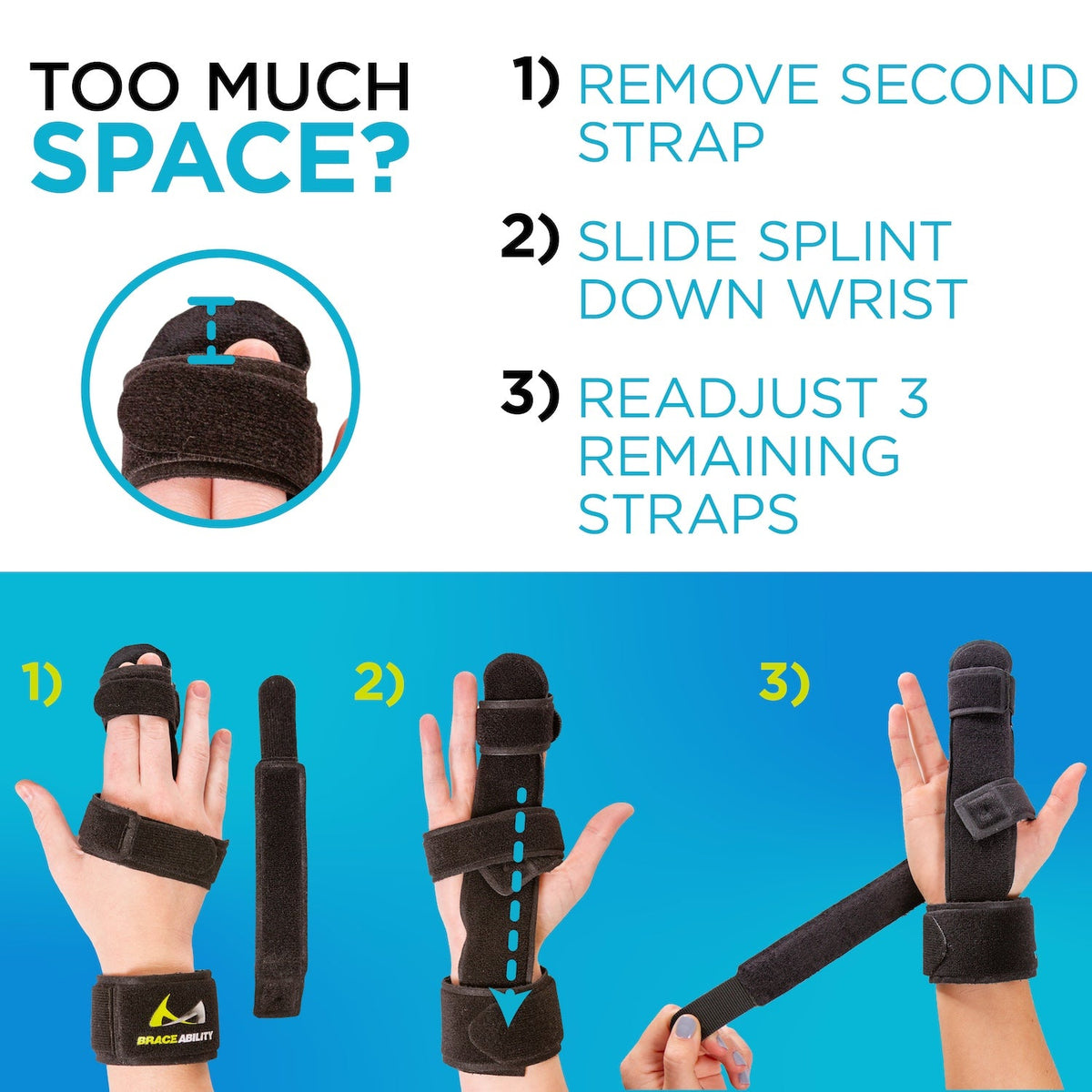 Dupuytren's Contracture & Metacarpal Fracture Splint | Hand & Two Finger Extension Brace for Index, Middle, Ring or Pinky