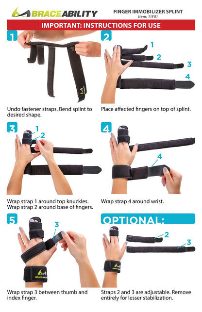 Dupuytren's Contracture & Metacarpal Fracture Splint | Hand & Two Finger Extension Brace for Index, Middle, Ring or Pinky
