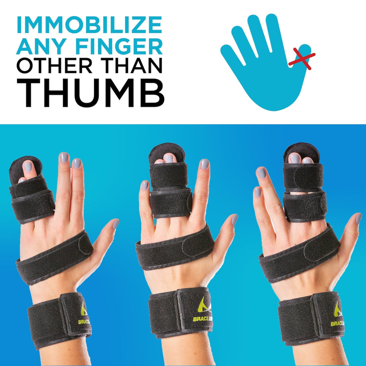 Dupuytren's Contracture & Metacarpal Fracture Splint | Hand & Two Finger Extension Brace for Index, Middle, Ring or Pinky