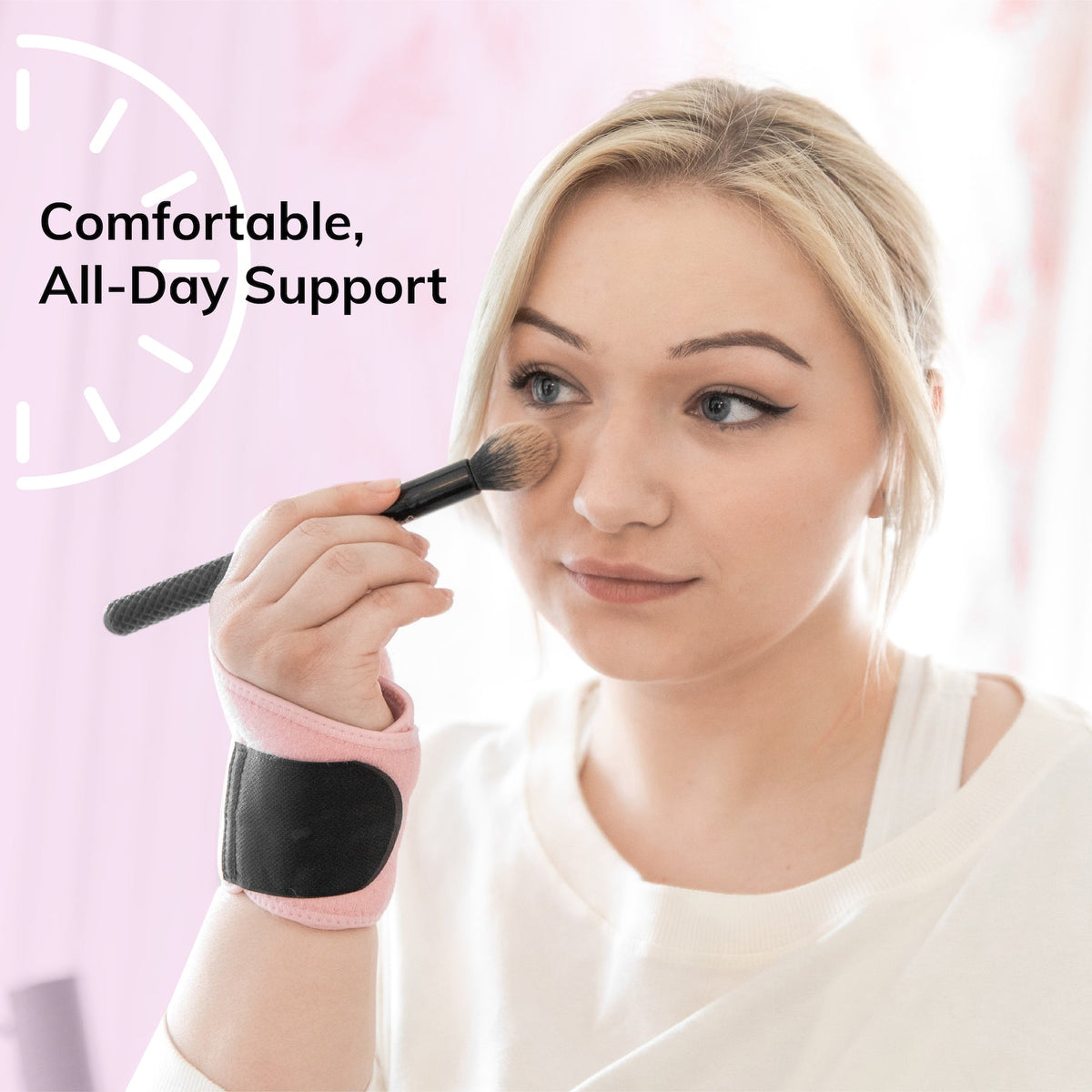 Women's Wrist Brace | Pink Mommy Hand Wrap for Pregnancy Carpal Tunnel Relief & Tendonitis Treatment - FINAL SALE