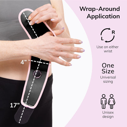 Women's Wrist Brace | Pink Mommy Hand Wrap for Pregnancy Carpal Tunnel Relief & Tendonitis Treatment - FINAL SALE