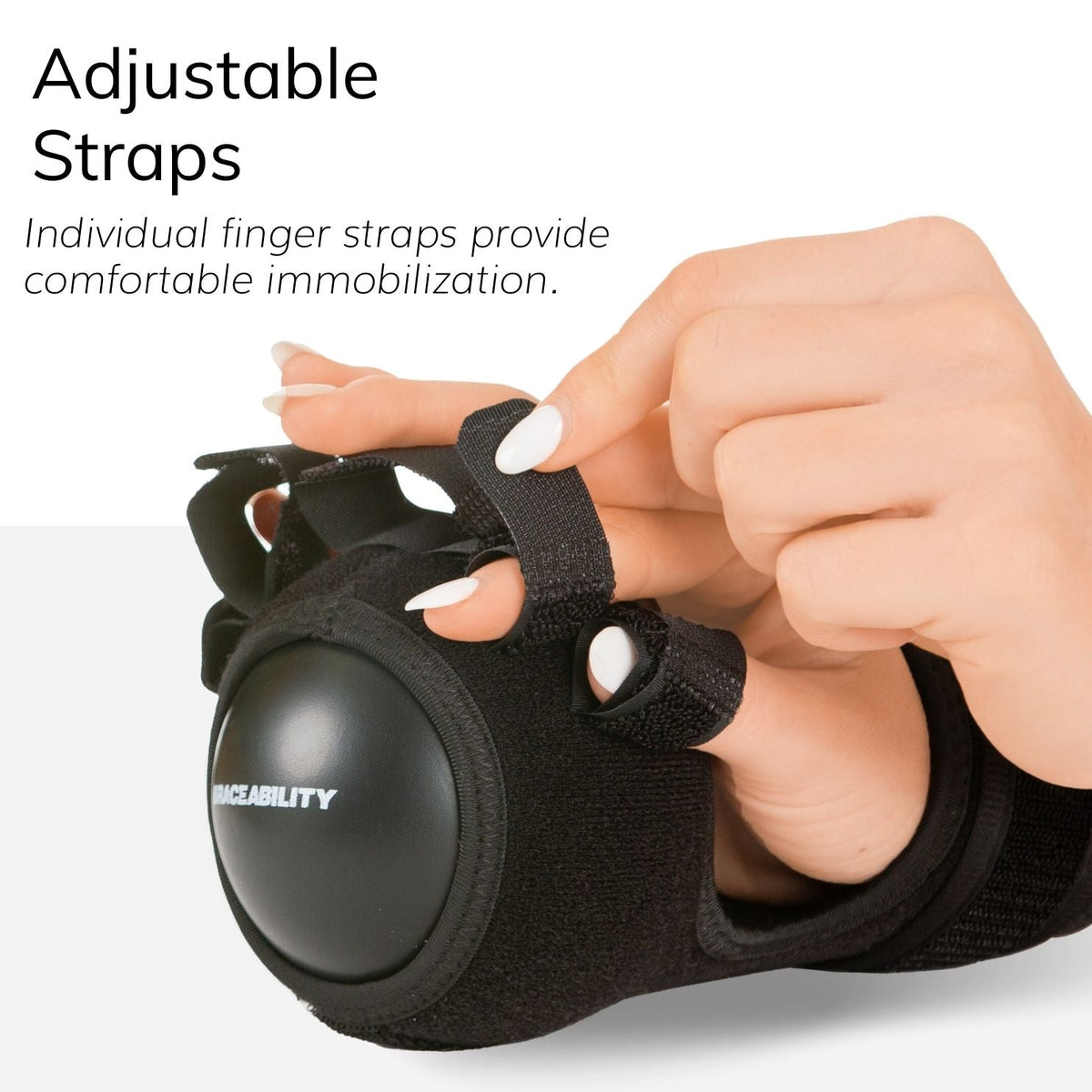 Anti-Spasticity Splint | Contracture Stroke Hand Recovery Brace with Therapy Ball for Cramp Relief