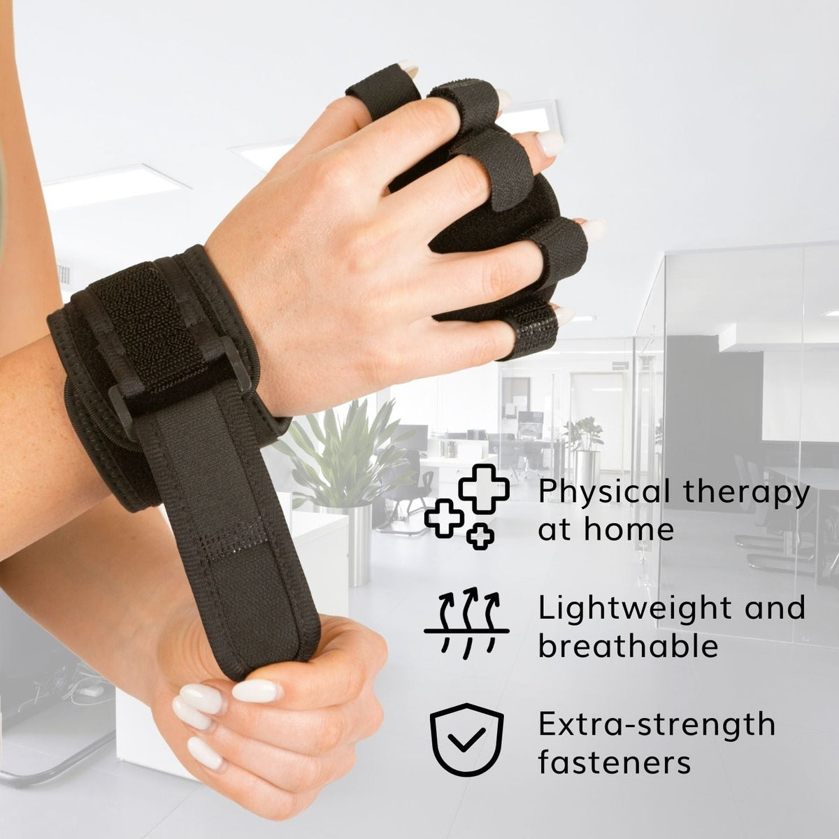 Anti-Spasticity Splint | Contracture Stroke Hand Recovery Brace with Therapy Ball for Cramp Relief