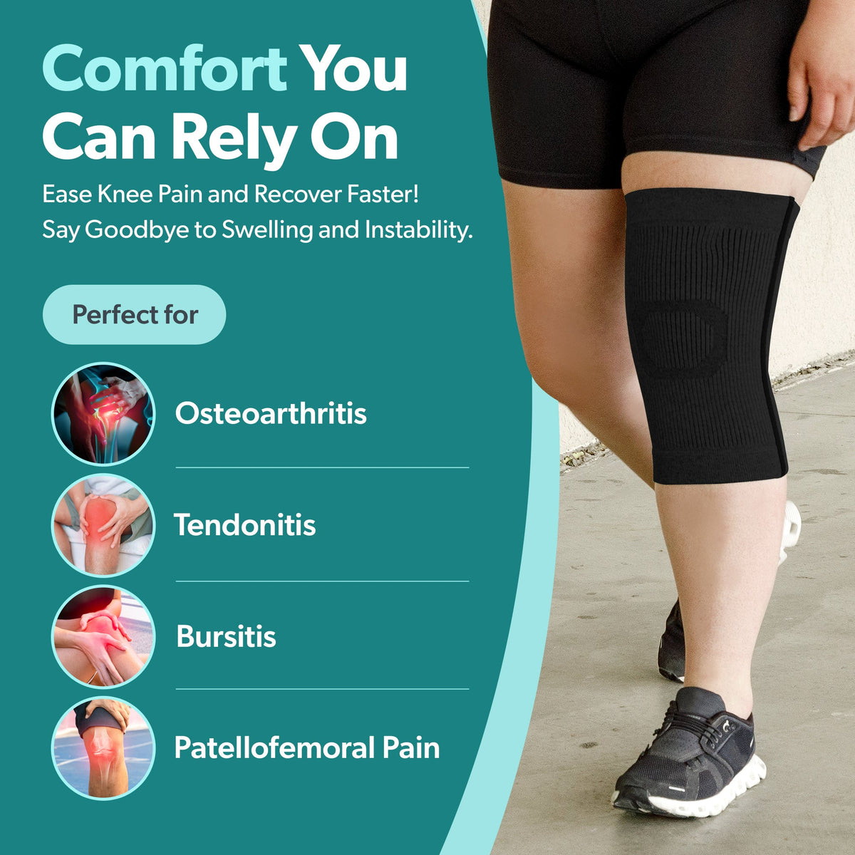 Plus Size Compression Knee Sleeve (FINAL SALE)