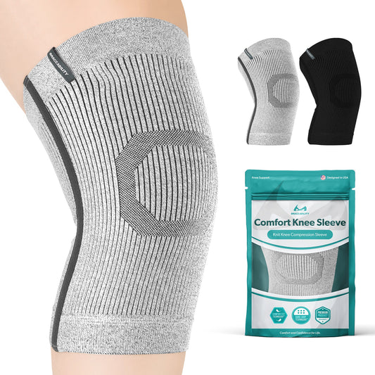 Plus Size Compression Knee Sleeve – Support Brace for Osteoarthritis, Bursitis, Swelling, and Meniscus Tears