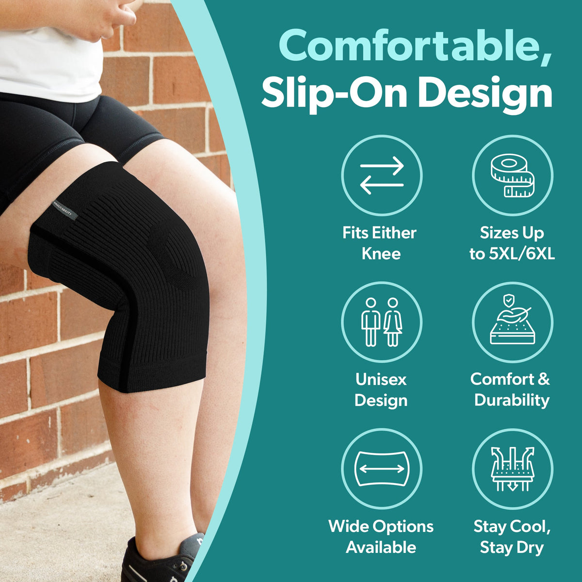 Plus Size Compression Knee Sleeve (FINAL SALE)