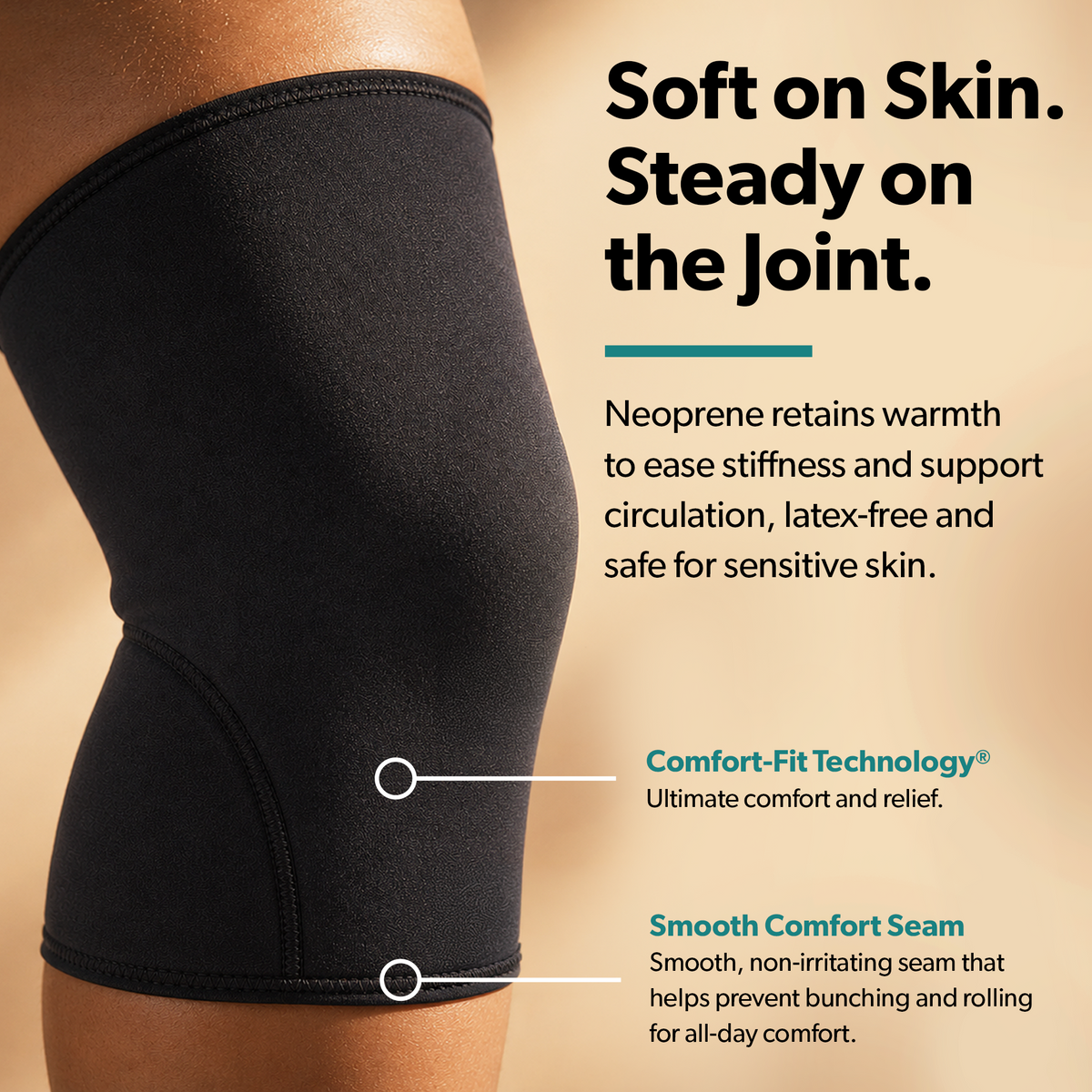 Plus Size Neoprene Knee Sleeve for Arthritis Relief and Daily Comfort