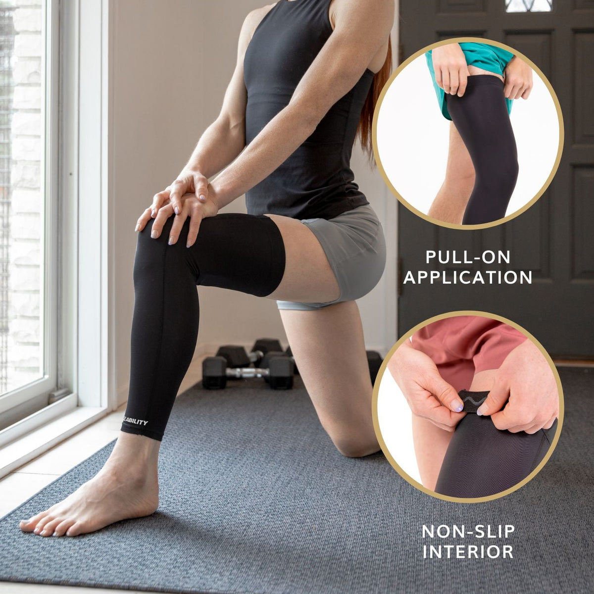 Full Leg Compression Sleeve | Copper-Infused Recovery Wrap for Calf, Thigh, Knee & Shin Pain Relief - FINAL SALE