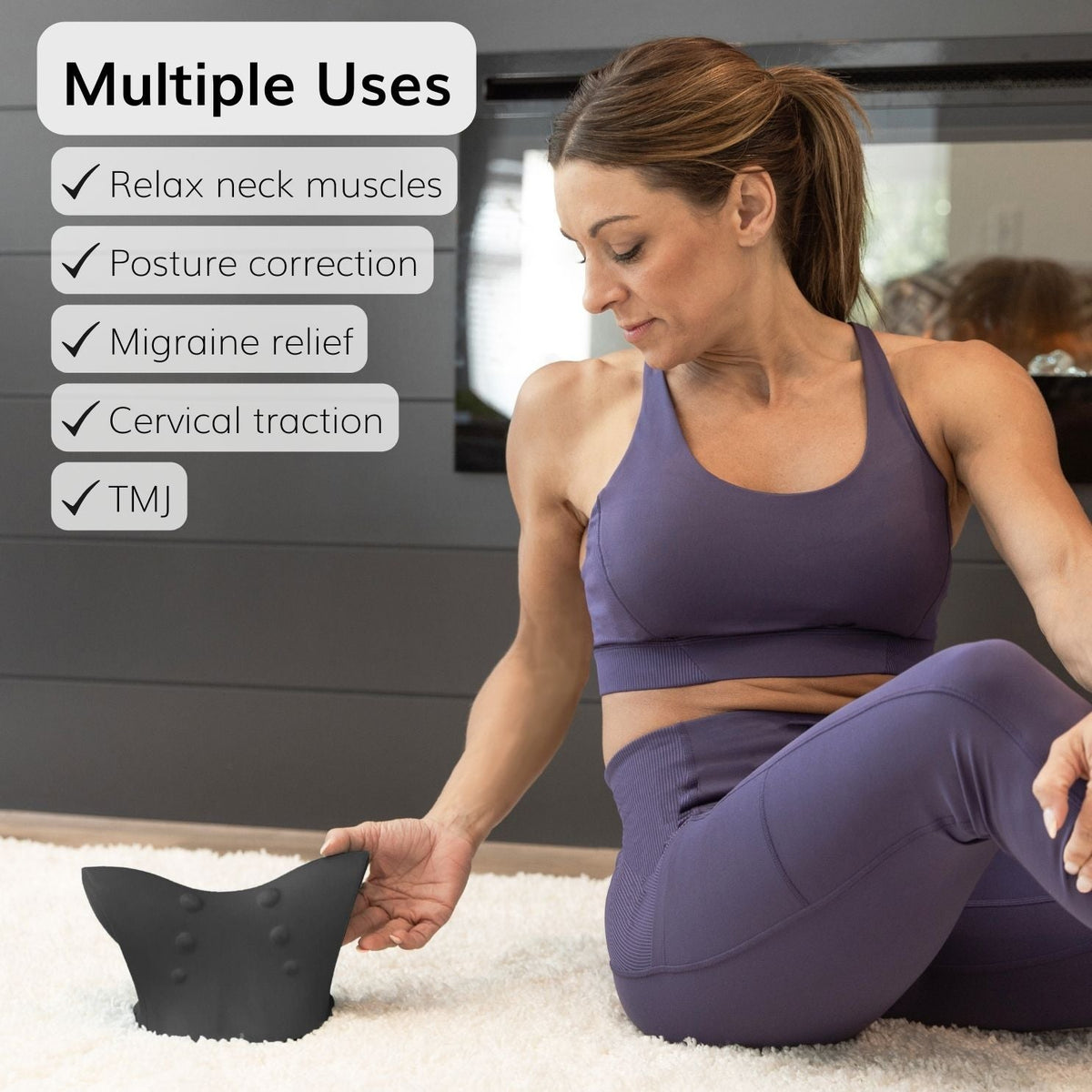 Neck Posture Corrector | Cervical Chiropractic Pillow for Stiff, Sore, and Tight Muscle Relaxer Treatment - FINAL SALE