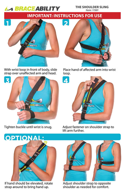 Waterproof Arm Sling | Comfortable Right or Left Universal Shoulder Support for Adults & Kids