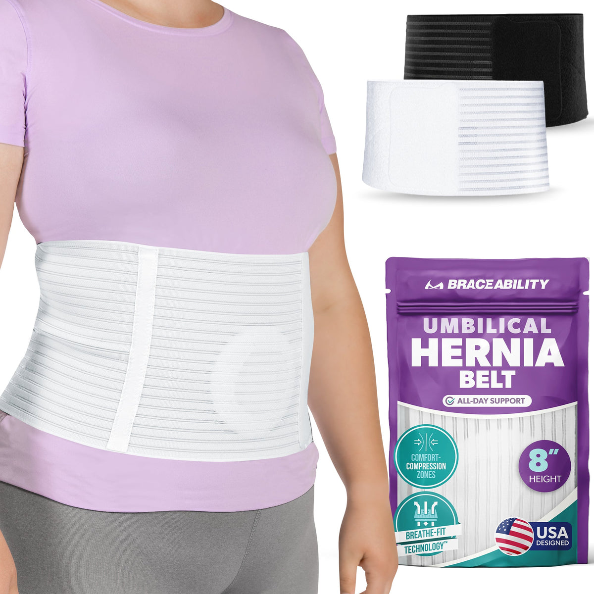 Umbilical & Abdominal Hernia Support Belt with Pad