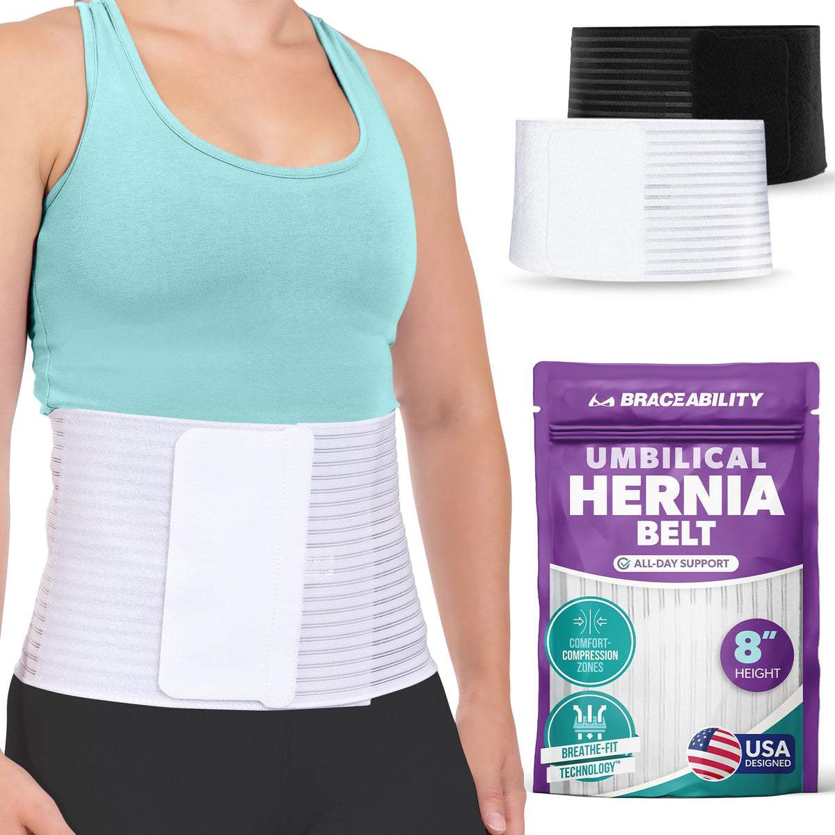 Umbilical & Abdominal Hernia Support Belt with Pad
