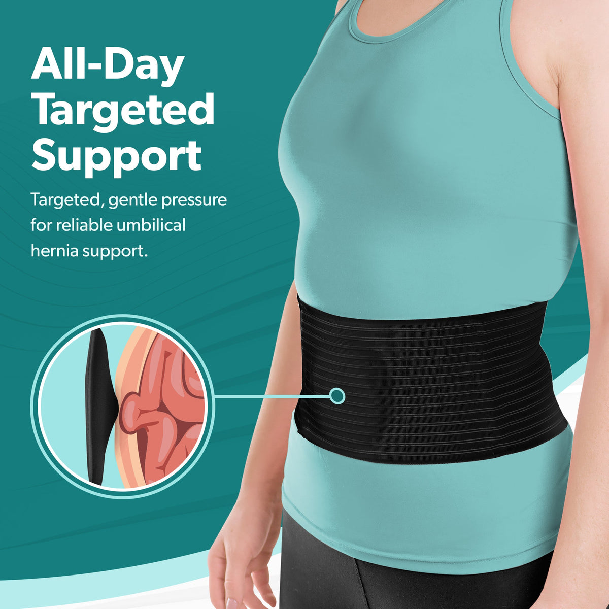 Umbilical & Abdominal Hernia Support Belt with Pad