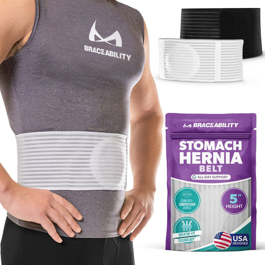 Stomach Hernia Brace | Navel, Belly Button, Hiatal, Epigastric, Ventral, Incisional & Spigelian Truss for Men or Women