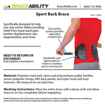 Golf Back Brace for Tennis & Golfing Low Back Pain