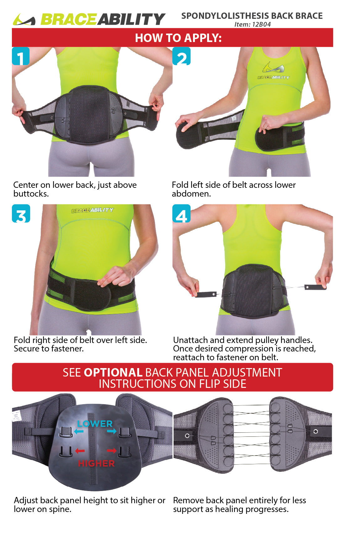 Spondylolysis Back Support Brace (FINAL SALE)