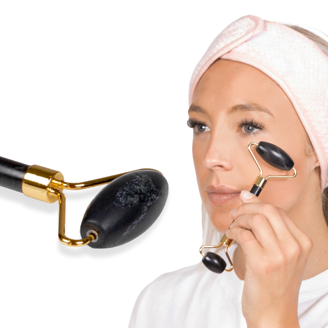 Jade Facial Roller | Gua Sha Lifting Massage Tool for Under Eye Bags, Lymphatic Drainage, Face Swelling Treatment - FINAL SALE