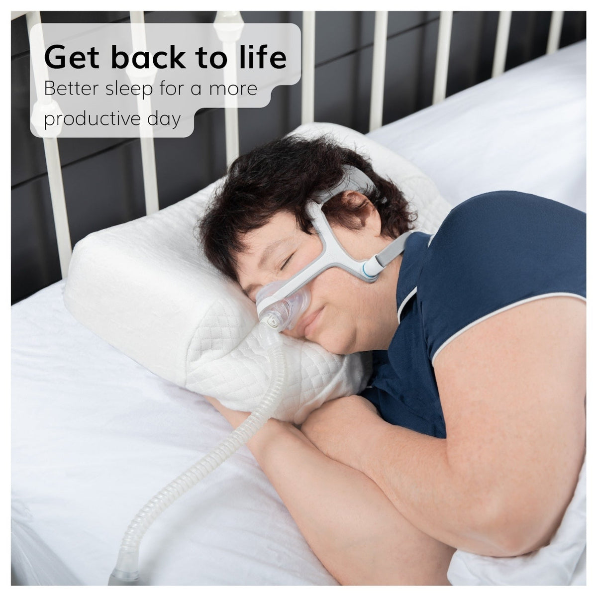 CPAP Side Sleeper Pillow | Contoured Positional Wedge for Sleep Apnea Treatment and Snoring Prevention - FINAL SALE