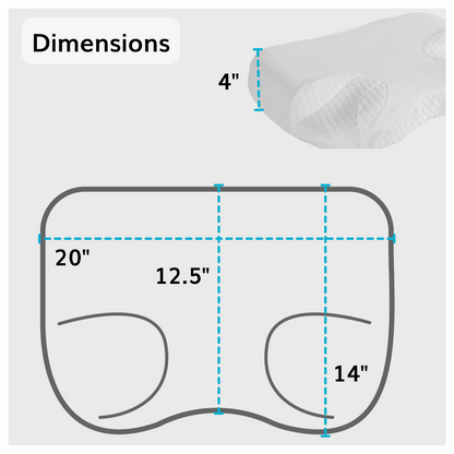 CPAP Side Sleeper Pillow | Contoured Positional Wedge for Sleep Apnea Treatment and Snoring Prevention - FINAL SALE