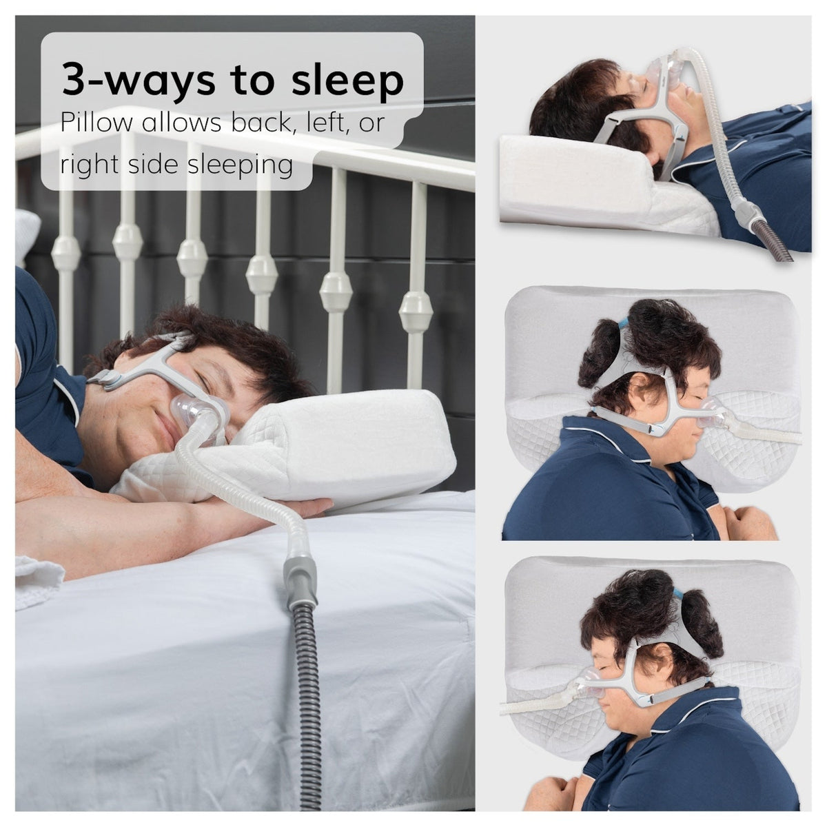CPAP Side Sleeper Pillow | Contoured Positional Wedge for Sleep Apnea Treatment and Snoring Prevention - FINAL SALE