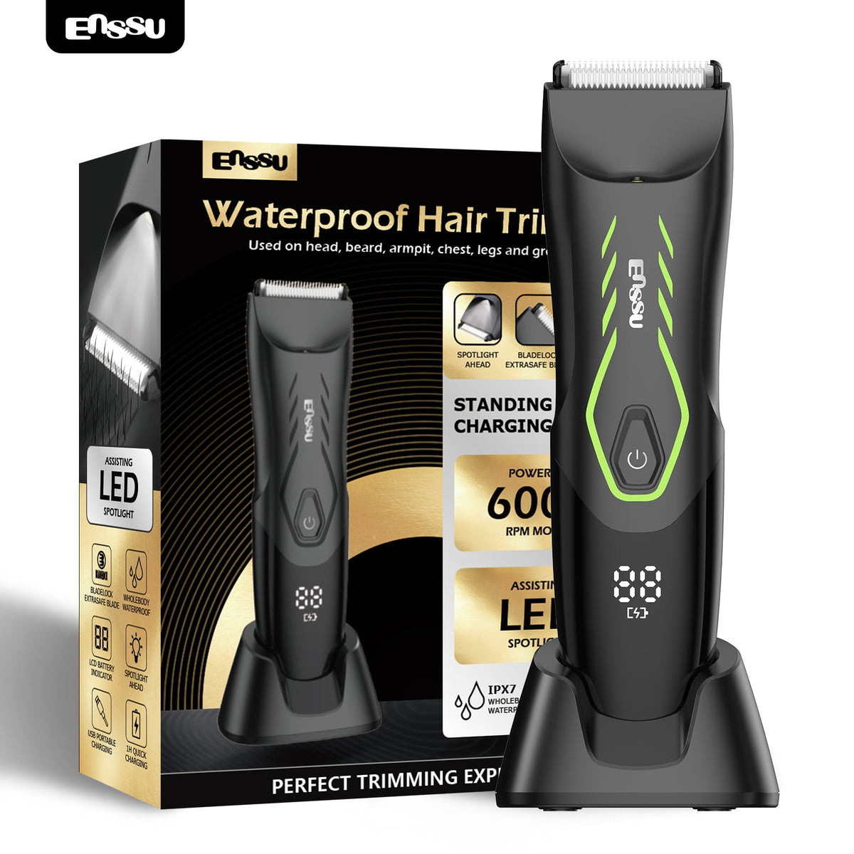 Aparador ENSSU Pro – Ecrã Digital, Lanterna e Pentes IPX7