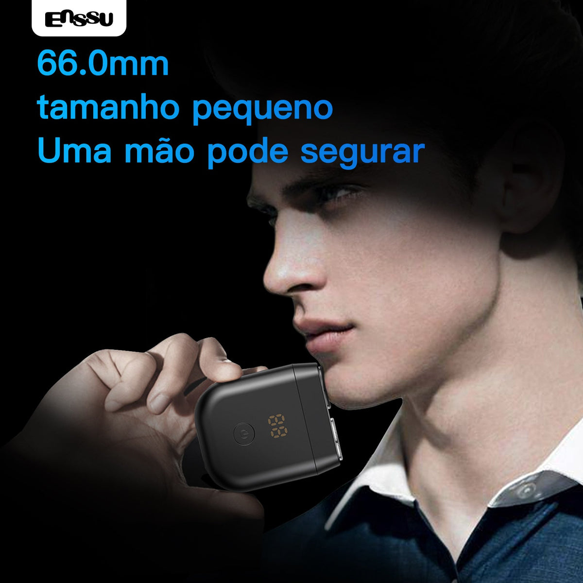 Máquina de Barbear Elétrica ENSSU – Sem Fios, À Prova de Água, USB
