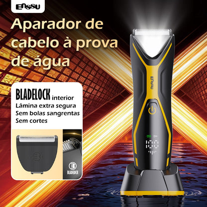 Aparador Corporal 2 em 1 ENSSU Pro Amarelo – BraiLock™ IPX7 Ecrã Digital