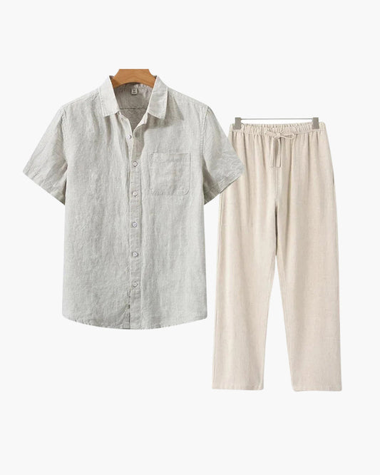 Linen Combo Set (Short Sleeve)