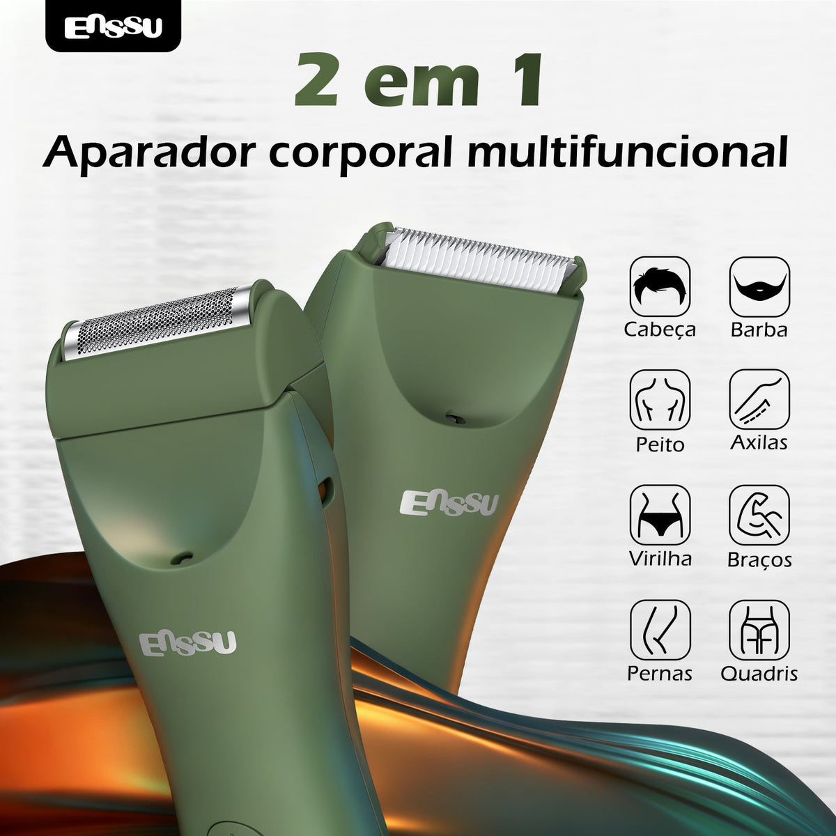 Aparador 2 em 1 ENSSU Pro Verde – Ecrã Digital e Base IPX7
