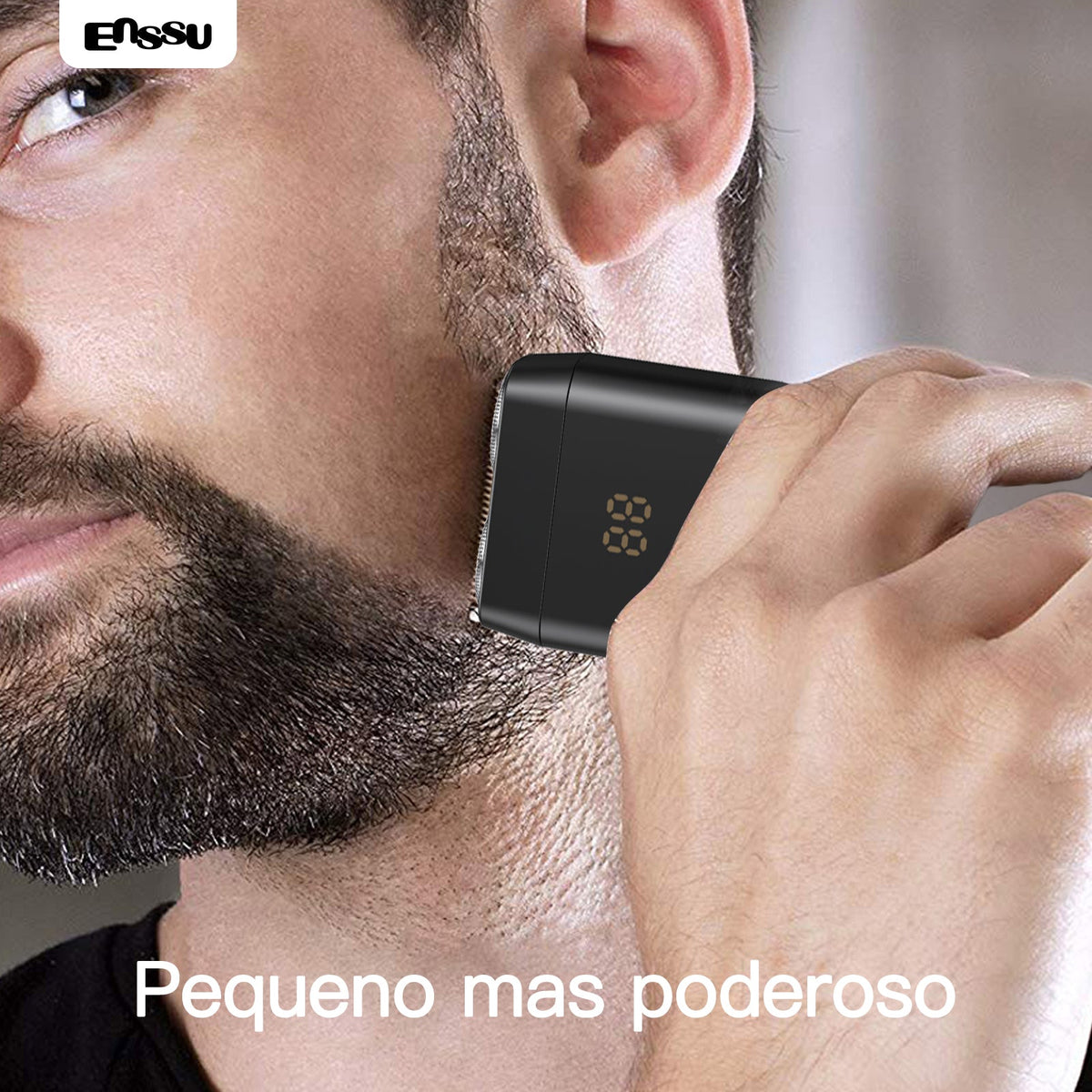 Máquina de Barbear Elétrica ENSSU – Sem Fios, À Prova de Água, USB