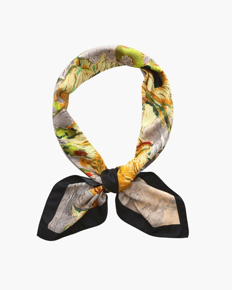 Old Money Impressionist Garden Scarf