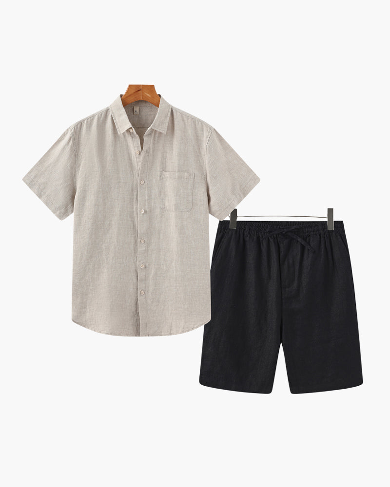 Linen Combo Set with Shorts