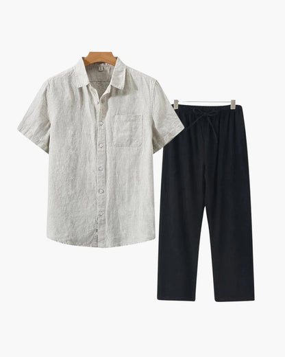 Linen Combo Set (Short Sleeve)