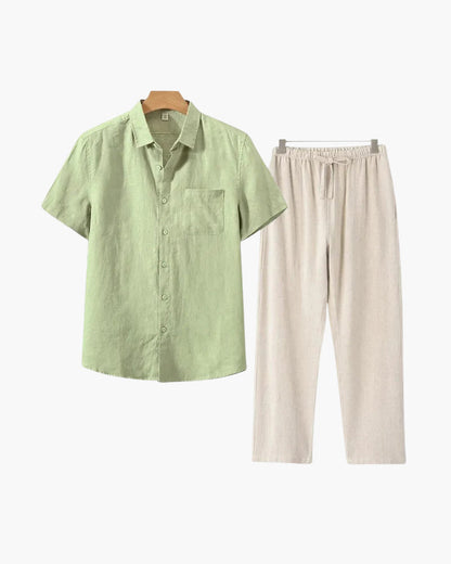 Linen Combo Set (Short Sleeve)