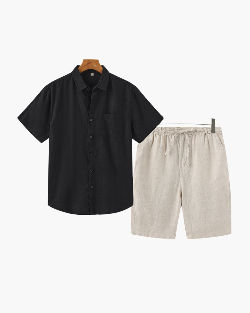 Linen Combo Set with Shorts