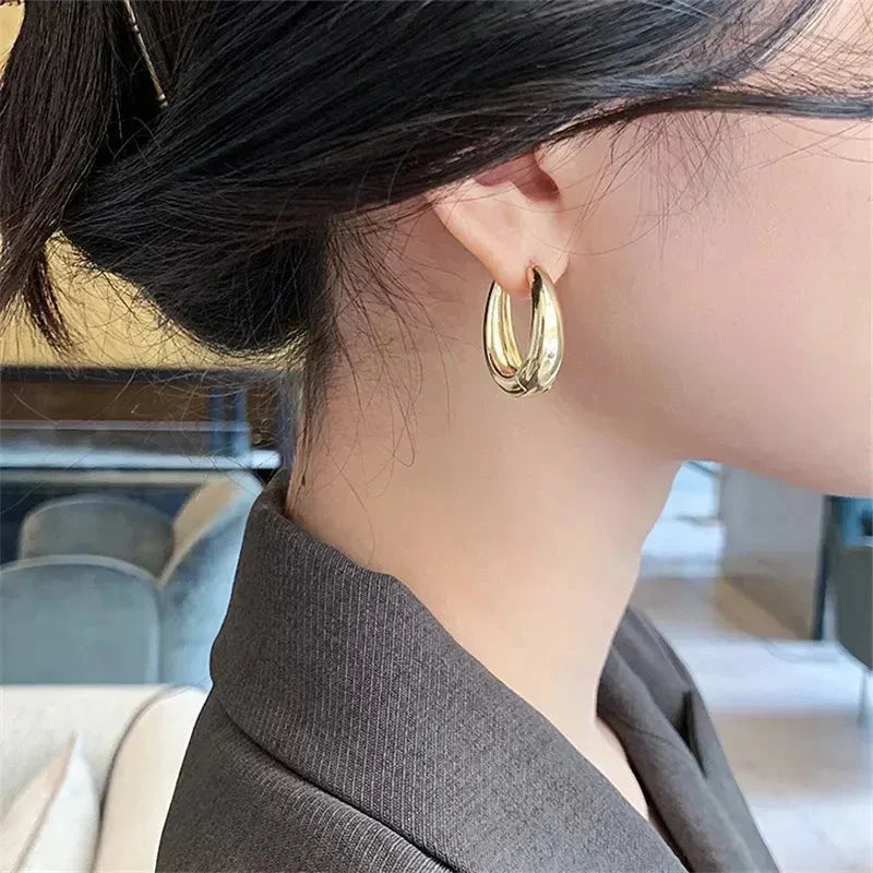 Vintage Hoop Drop Earrings