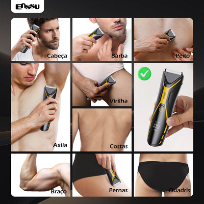 Aparador Corporal 2 em 1 ENSSU Pro Amarelo – BraiLock™ IPX7 Ecrã Digital