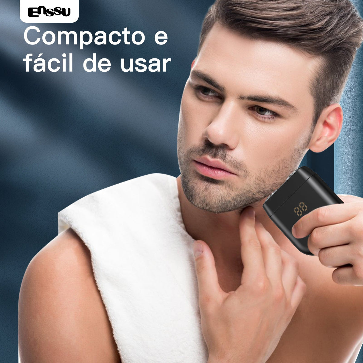 Máquina de Barbear Elétrica ENSSU – Sem Fios, À Prova de Água, USB
