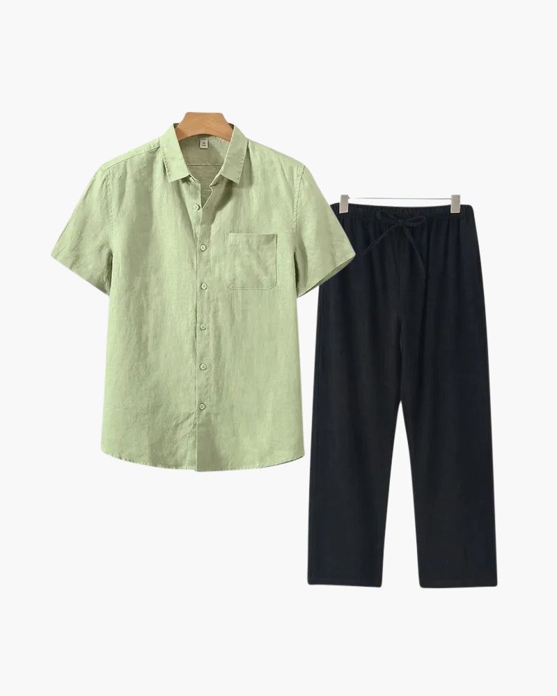 Linen Combo Set (Short Sleeve)