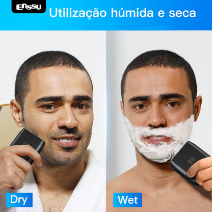 Máquina de Barbear Elétrica ENSSU – Sem Fios, À Prova de Água, USB