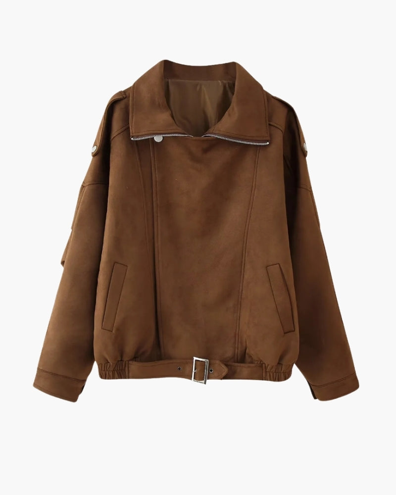 Vintage Suede Drape Jacket