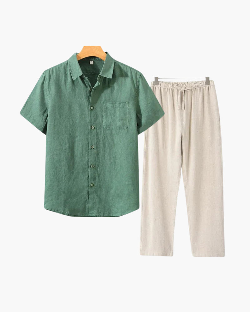 Linen Combo Set (Short Sleeve)