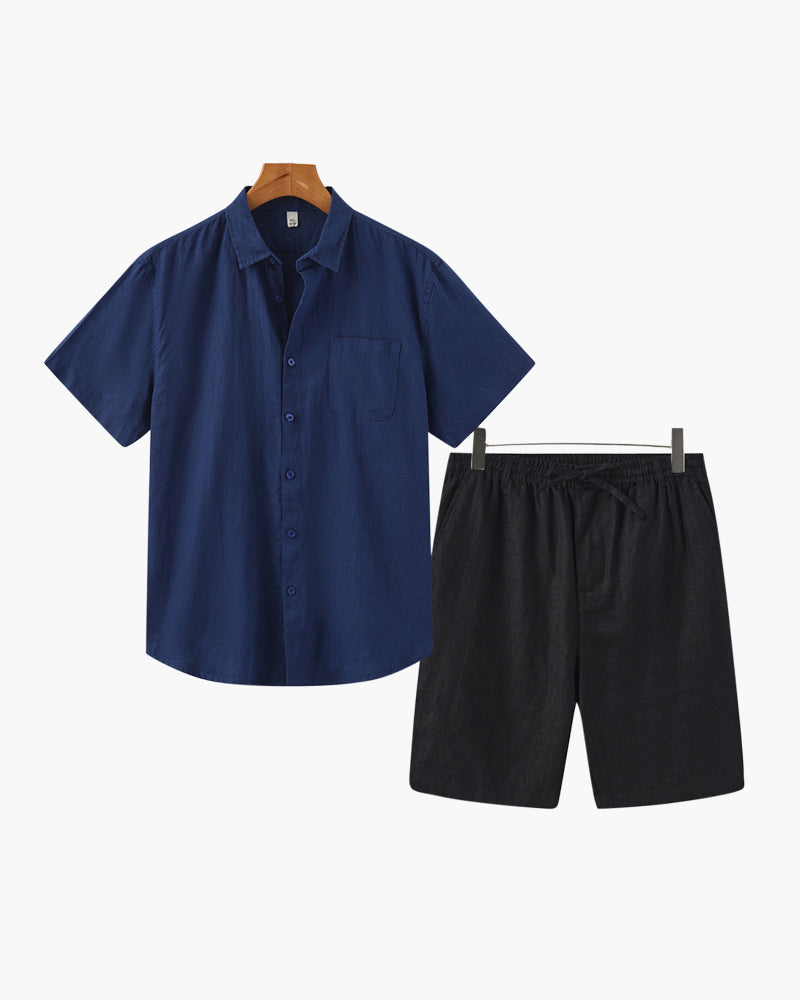Linen Combo Set with Shorts