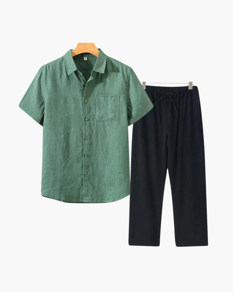 Linen Combo Set (Short Sleeve)