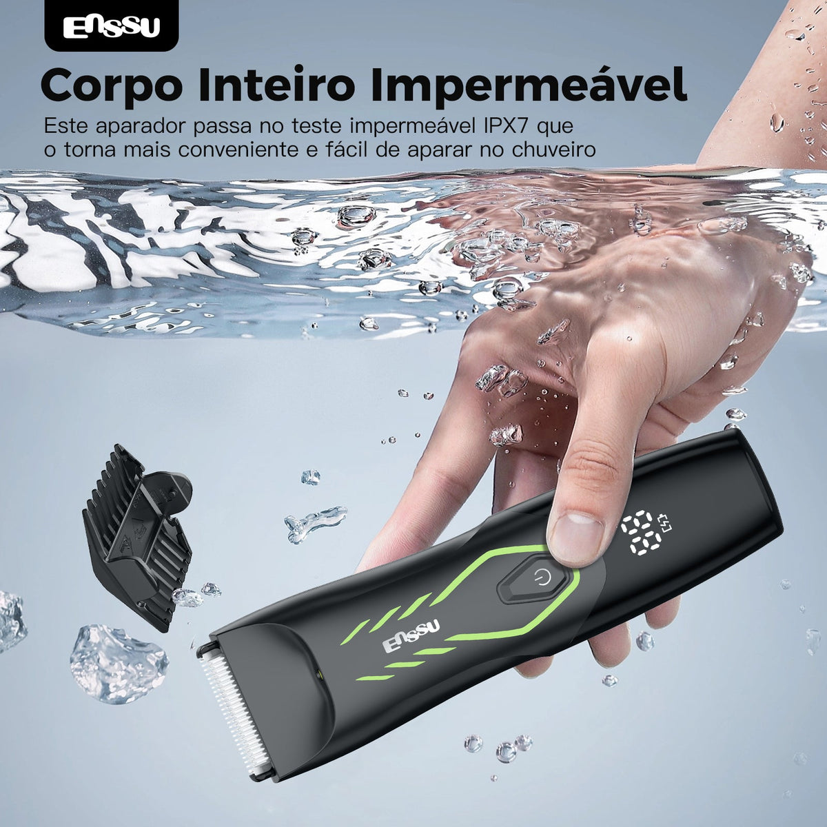 Aparador ENSSU Pro – Ecrã Digital, Lanterna e Pentes IPX7